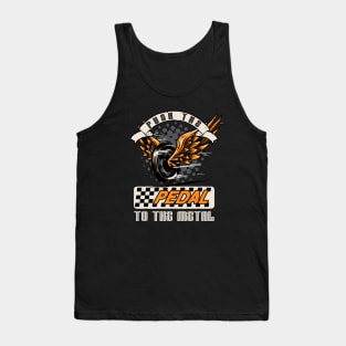 Motorcycle Tire Biker Pedal Saying Tank Top